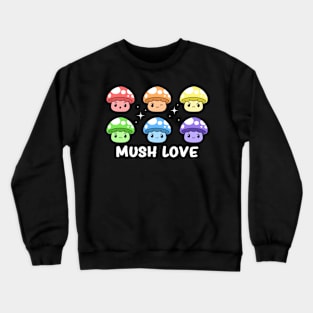 Gay Pride Flag Rainbow Cute Mushroom Lgbt Fungi Crewneck Sweatshirt